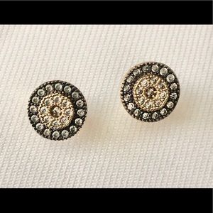 Gorgeous Gold & Silver Rhinestone Studs.